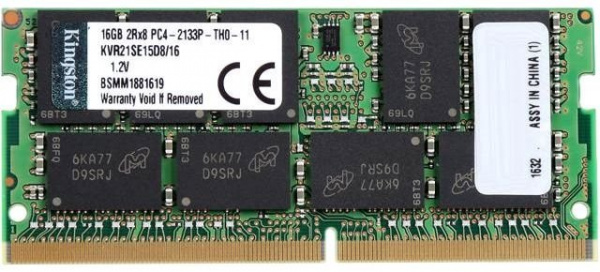 Оперативная память 16Gb DDR4 2133MHz Kingston SO-DIMM ECC (KVR21SE15D8/16)